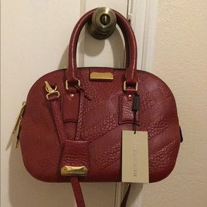 Burberry Orchard leather bowling bag.